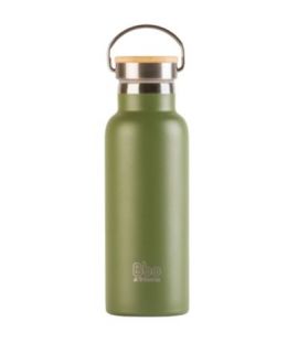 Bbo Green Stainless Steel Thermos Bottle with Bamboo Cap 500ml Irisana