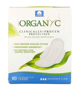 Day Pads with Wings 100 Vegan Cotton 10 units Organyc