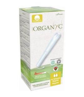 Regular Tampon with Vegan Applicator 16 units Organyc