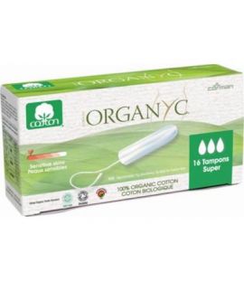 Super Tampon Without Applicator 16 units Organyc