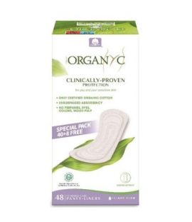 Organic Cotton Panty Liners Vegan 48 units Organyc