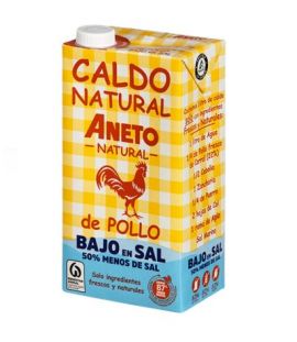 Natural Chicken Broth Low in Salt Gluten Free 1L Aneto