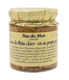 Light Tuna Loins in its Juice Glass Jar 250g Pan Do Mar