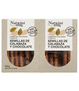 Barritas Cereales Semillas Calabaza Choco Pasas 100g Natwins