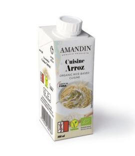 Rice Milk Cream Cooking Gluten-Free Eco Vegan 200ml Amandin