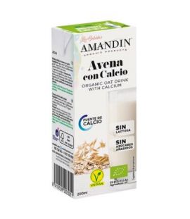 Bebida Vegetal de Avena con Calcio Eco Vegan 24x200ml Amandin