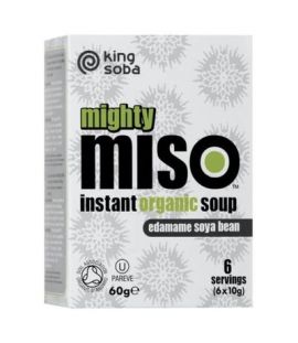 Sopa Instantanea Miso y Edamame SinGluten Bio 1caja King Soba