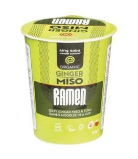 Organic Ginger Miso Ramen Soup Glass 85g King Soba