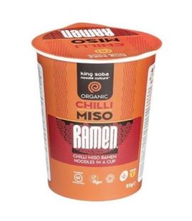 Ramen Miso Chili Organic Soup Glass 85g King Soba