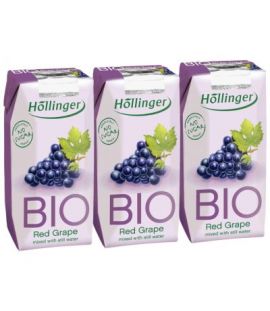 Vegan Bio Red Grape Juice 3x200ml Hollinger