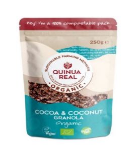 Real Quinoa Granola with Cocoa and Coconut Gluten Free Bio Vegan 360g Real Quinoa