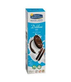 Dobloni Dark Cookies with Vanilla Cream Gluten Free Vegan 120g Piaceri Mediterranei