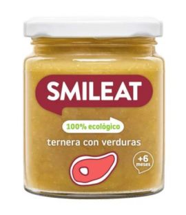 Potito Ternera con Verduras 6M SinGluten Eco 230g Smileat