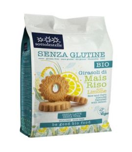 Organic Sunflower Corn and Lemon Rice Cookies 250g Sottolestelle