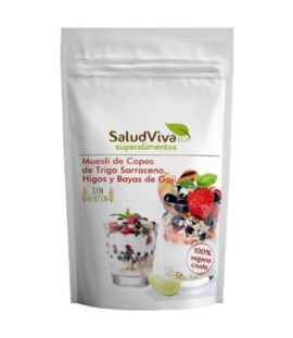 Muesli Buckwheat Flakes Figs Berries Goji Vegan 350g Salud Viva