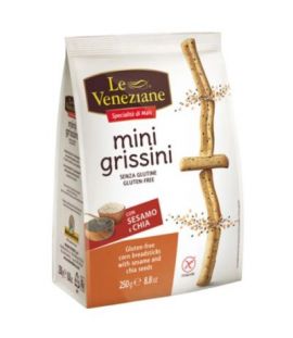 Mini Grissini Sesame Chia Gluten Free 250g Le Veneziane