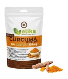 Curcuma Piperine Gluten Free Vegan 120comp Elika Foods