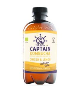 Te Kombucha Jengibre-Limon SinGluten Bio Vegan 1L Captain Kombucha