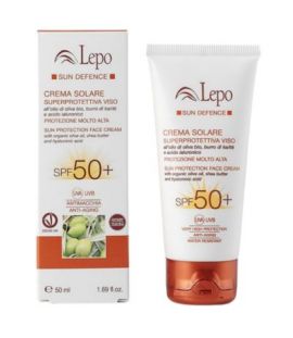 Facial Sun Cream Total Protection SPF50 Plus Vegan 50ml Lepo