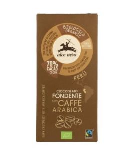 Dark Chocolate Bar with Organic Arabica Coffee 50g Alce Nero