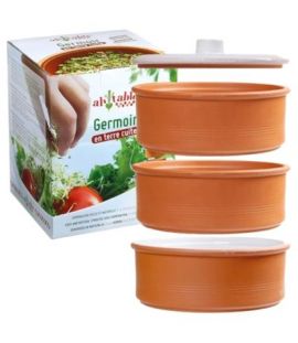 Germinador Terracotta 3 Plantas 1ud 16x21cm Ah Table