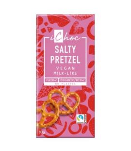 Chocolate Salty Pretzel with Vegan Pretzel Pieces 80g Ichoc