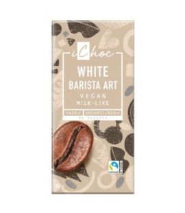 Chocolate White Barista Art Crispy White Coffee Espresso Vegan 80g Ichoc