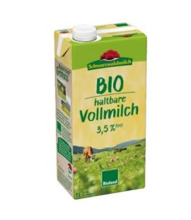 Organic Whole Cow Milk 12x1L Schwarzwaldmilch