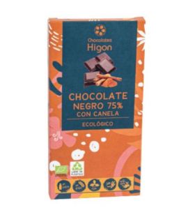 Dark Chocolate 75% With Cinnamon Eco 100g Higon Chocolates