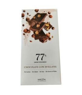 Dark Chocolate 77 Eco Hazelnuts 70g Higon Chocolates