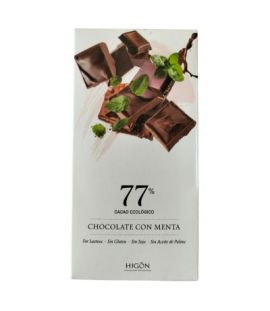 Dark Chocolate 77 Mint Eco 70g Higon Chocolates