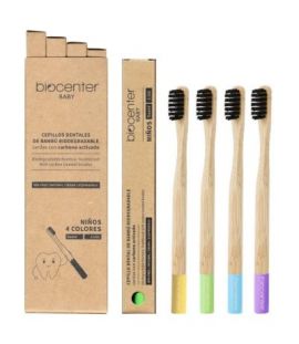 Cepillo Dientes Bambu Carbon Activo Niños Vegan 1pack Vegan Biocenter