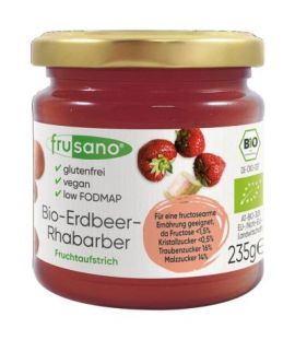 Strawberry Jam with Rhubarb Gluten-Free 235g Frusano